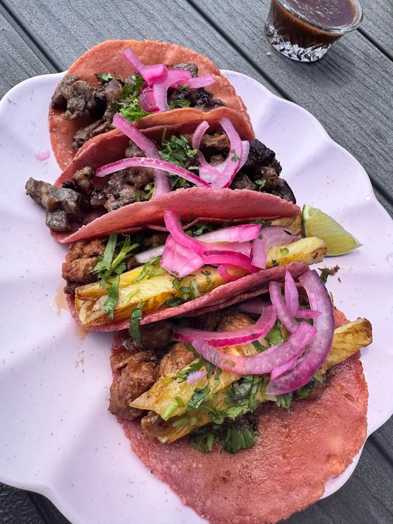 Authentic al pastor tacos at Taqueria El Chingon Edmonton with fresh handmade tortillas