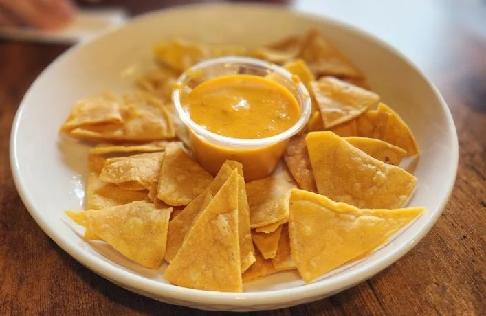 Chips and salsa at Taqueria El Chingon Edmonton Ritchie - fresh crispy tortilla chips with house-made salsa